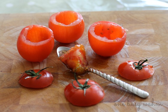 Hollowed tomatoes