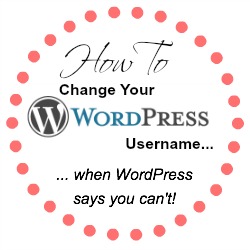 Change WordPress username