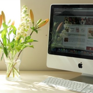 flowers on desk