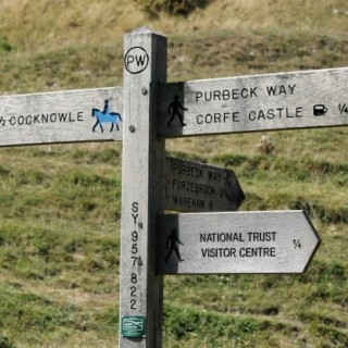 Corfe Castle signpost