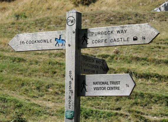 Corfe Castle signpost