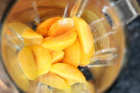 peaches in blender