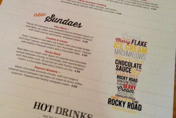 TGI Fridays dessert menu