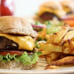 Healthy Homemade Burger and Chips