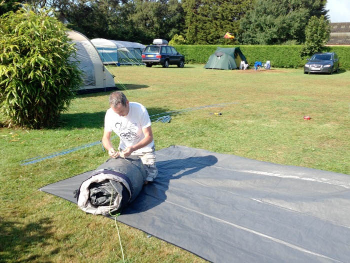 putting tent up